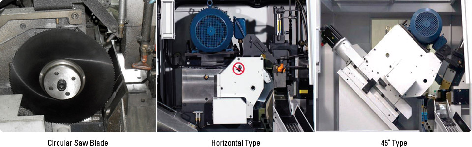 옵션: Circular saw blade, Horizontal Type, 45˚ Type